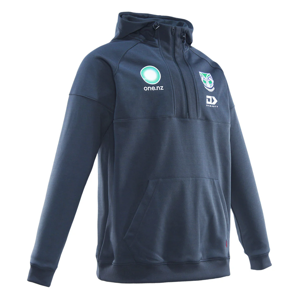 2025 New Zealand Warriors Mens Qtr Zip Hoodie - Charcoal - Image 4