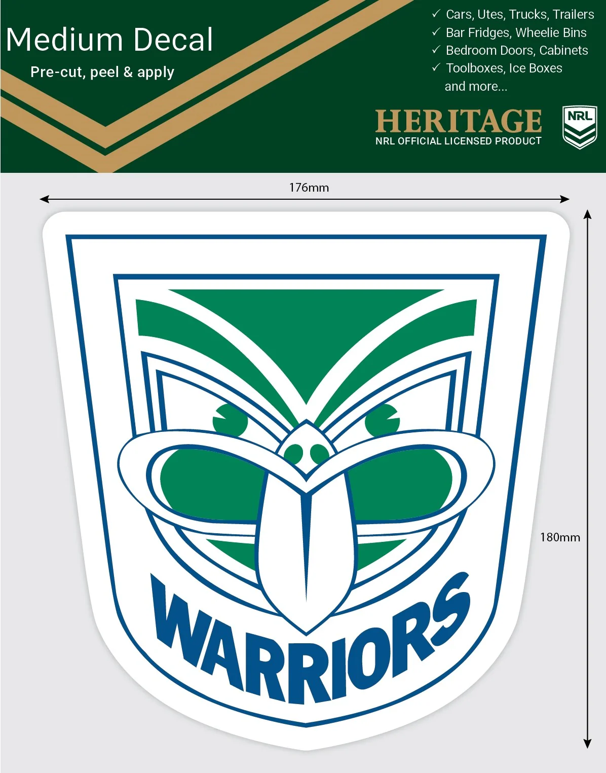 Warriors Heritage Medium Decal