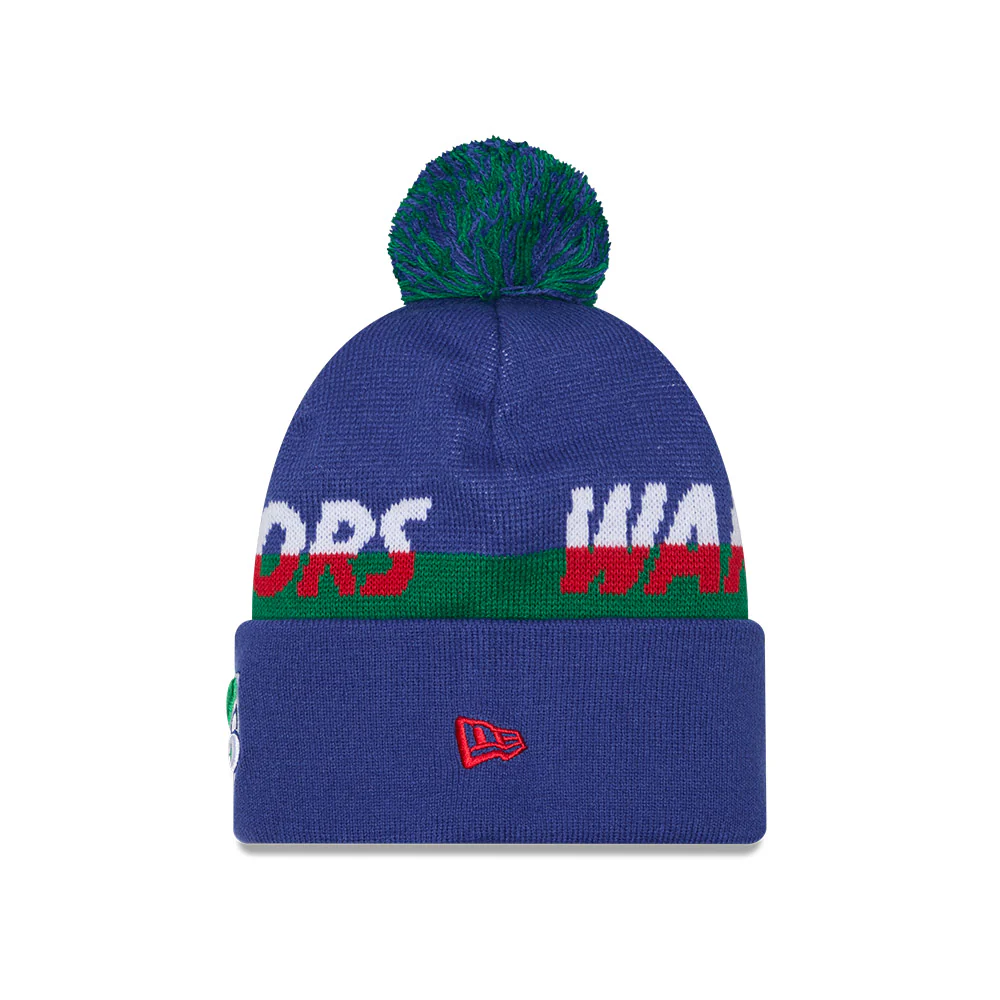 2026 Warriors New Era Beanie Split Script Knit - Image 2