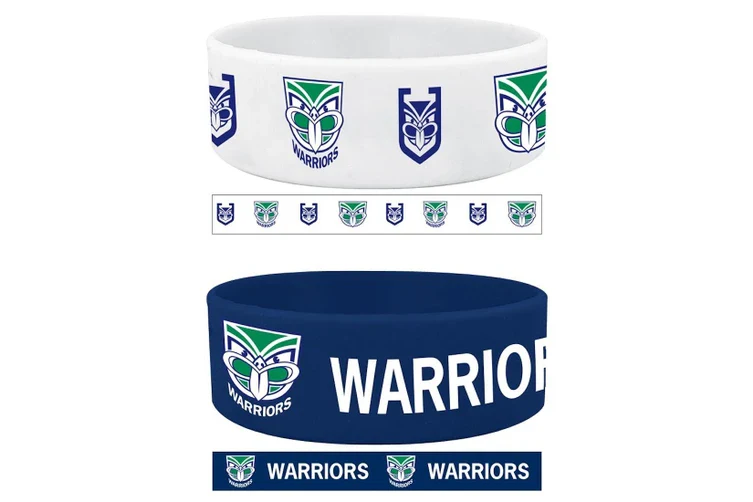 Warriors NRL Team Logo Silicone Wristband - Set of 2